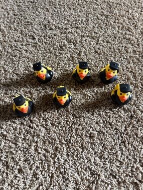 Black and Yellow Graduation Rubber Duck Party Decorations